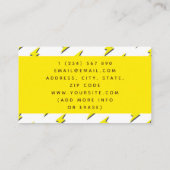 Gelbes Blitzgerät Elektrischer Service-Power Visitenkarte (Rückseite)