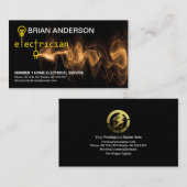 Gelbes Blitzlicht für den elektrischen Power Visitenkarte (Vorne/Hinten)