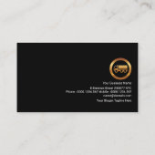 Gelbes Blitzlicht-Lastwagenfahrer Visitenkarte (Rückseite)