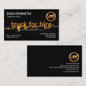 Gelbes Blitzlicht-Lastwagenfahrer Visitenkarte (Vorne/Hinten)