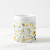 Gelbes Blossom Elegance - Blumencoffee Tasse (Mittel)