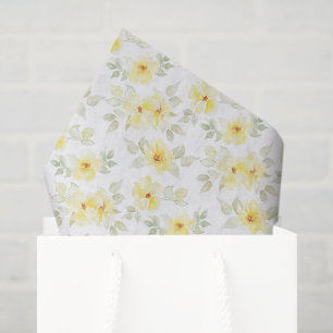 Gelbes Blumen-Seidenpapier, Decoupage-Blumen Seidenpapier
