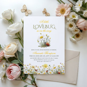 Gelbes Blumendesign für eine Baby Shower für einen Einladung