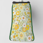 Gelbes Blumengartenmuster Golf Headcover (Rotieren 90)