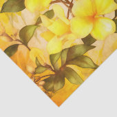 Gelbes, blumengeschmücktes Papier (Ausschnitt)