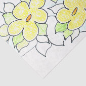 Gelbes Blumengewebe Seidenpapier (Ausschnitt)