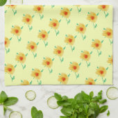Gelbes Blumenhandtuch Küchentuch (Gefaltet)