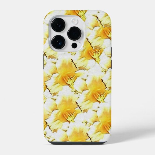 Gelbes Blumenhandyhülle iPhone Hülle (Rückseite)