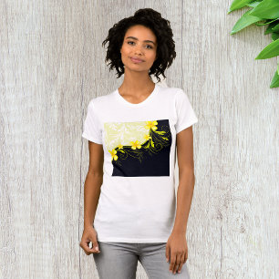 Gelbes Blumenhintergrund Frauen T - Shirt
