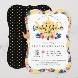 Gelbes Blumenkohl Party Brautdusche Einladung