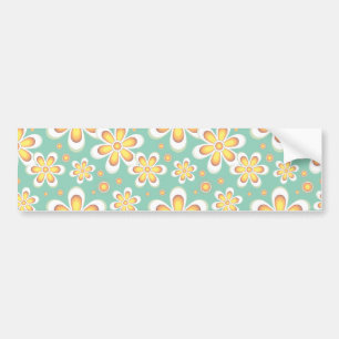 Gelbes Blumenmuster Autoaufkleber
