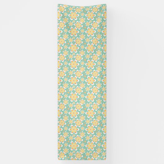 Gelbes Blumenmuster Banner (Vertikal)