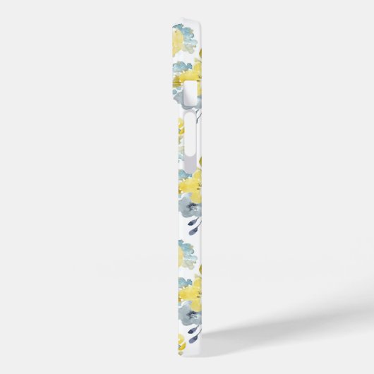 Gelbes Blumenmuster Case-Mate iPhone Hülle (Rückseite / Links)