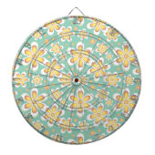 Gelbes Blumenmuster Dartscheibe (vorne)
