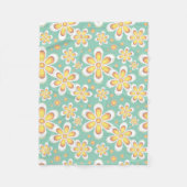 Gelbes Blumenmuster Fleecedecke (Vorderseite)