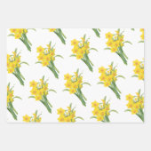 Gelbes Blumenmuster Geschenkpapier Set (Vorderseite 2)