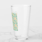 Gelbes Blumenmuster Glas (Links)