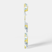 Gelbes Blumenmuster iPhone Hülle (Linke Seite)