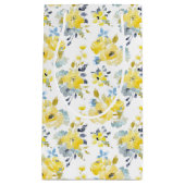Gelbes Blumenmuster Kleine Geschenktüte (Vorderseite)