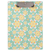 Gelbes Blumenmuster Klemmbrett (Vorderseite)