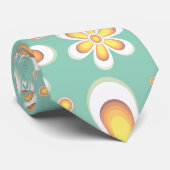 Gelbes Blumenmuster Krawatte (Gerollt)