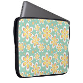 Gelbes Blumenmuster Laptopschutzhülle (Vorne Rechts)