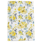 Gelbes Blumenmuster Mittlere Geschenktüte (Vorderseite)