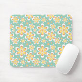Gelbes Blumenmuster Mousepad (Mit Mouse)