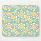 Gelbes Blumenmuster Mousepad (Vorne)