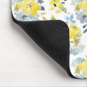 Gelbes Blumenmuster Mousepad (Ecke)