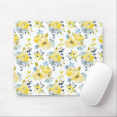 Gelbes Blumenmuster Mousepad (Mit Mouse)