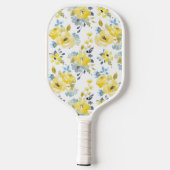 Gelbes Blumenmuster Pickleball Schläger (Rückseite)
