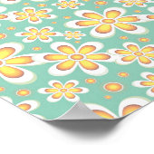 Gelbes Blumenmuster Poster (Ecke)