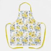 Gelbes Blumenmuster Schürze (Vorderseite)