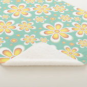 Gelbes Blumenmuster Sherpadecke (3/4)