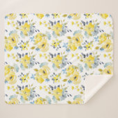 Gelbes Blumenmuster Sherpadecke (Vorderseite (Horizontal))