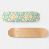 Gelbes Blumenmuster Skateboard (Horizontal)