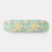 Gelbes Blumenmuster Skateboard (Horizontal)