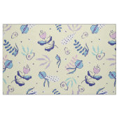 Gelbes Blumenmuster-Stoff- und Nähmuster Stoff (Fat Quarter (45,7 x 55,9 cm))