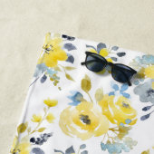 Gelbes Blumenmuster Strandtuch (Beispiel)