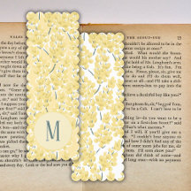 Gelbes Blumenmuster Wasserfarben-Monogramm