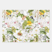 Gelbes Blumenpapier, Amaryllis Print Geschenkpapier Set (Vorderseite 2)