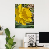 Gelbes Blumenposter Poster (Heimbüro)