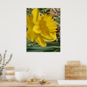 Gelbes Blumenposter Poster (Küche)