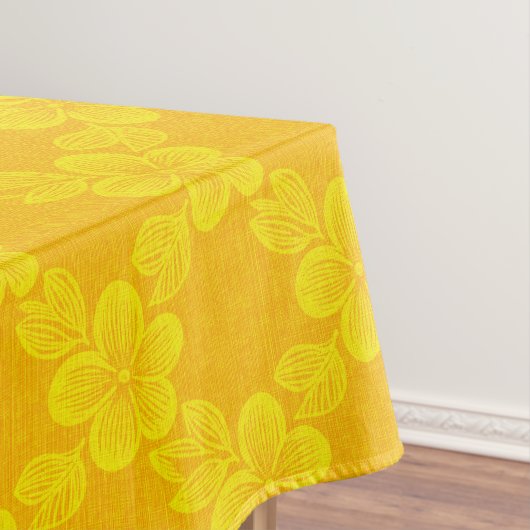 gelbes Blumenrastermuster Tischdecke (Beispiel)
