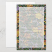 Gelbes Blumentarnungsmuster Briefpapier (Vorne/Hinten)