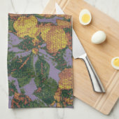 Gelbes Blumentarnungsmuster Geschirrtuch (Viertel Falte)