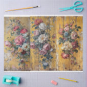 Gelbes Blumenzwirn, Papier für Reklametafeln (Basteln)