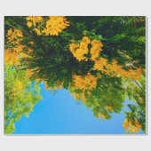 Gelbes Blütenpapier Geschenkpapier (Flach)