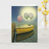 Gelbes Boot Karte (Gelbe Blume)